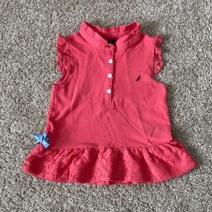 Nautica toddler girls pink tee shirt top size 4